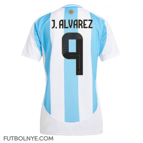 Camiseta Argentina Julian Alvarez #9 Primera Equipación para mujer Copa America 2024 manga corta